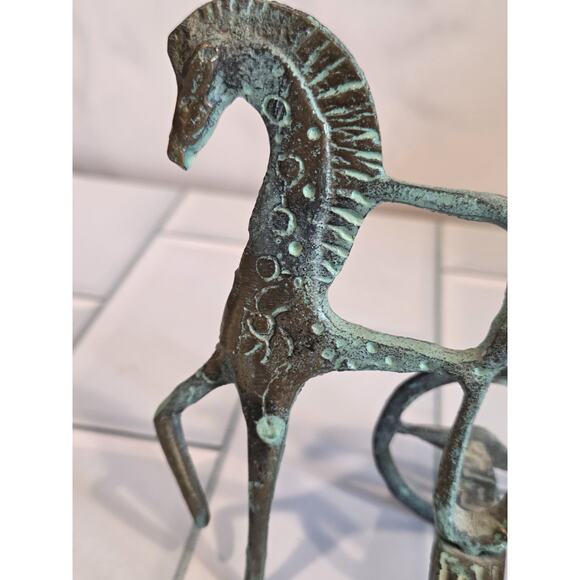 Etruscan Horse Chariot Athena Greek Turkish Roman Weinberg Style SML 4½"x3" EUC - Picture 8 of 13